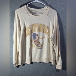 Alter'd State Altar’d State Y2K Graphic Sweatshirt Sz S “California 1989” Sweet